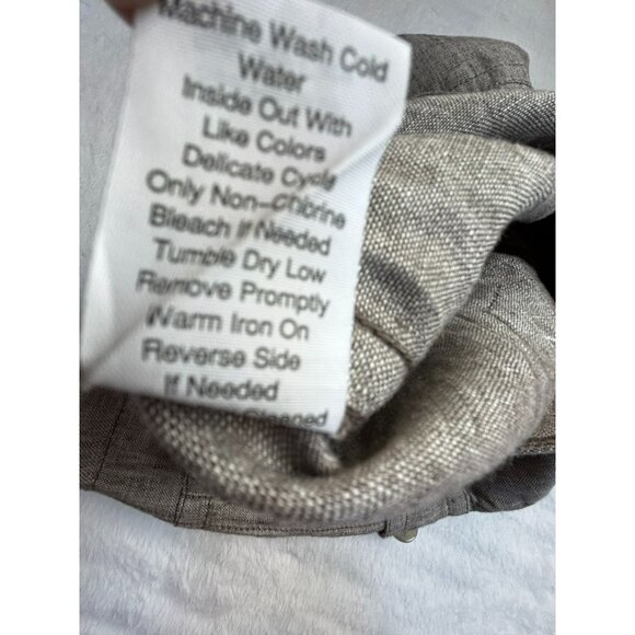 Cabi Women's Linen Mid Rise Waist Outdoor Casual Cargo Shorts Brown 10 - Picture 5 of 10